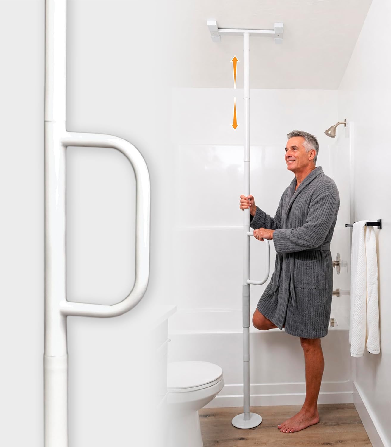 Floor-to-Ceiling Security Pole — Bedroom & Sleep