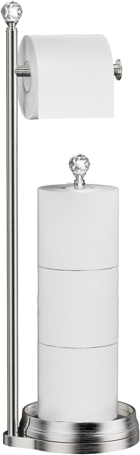 Toilet Paper Holder Stand Weighted — Bathroom Safety